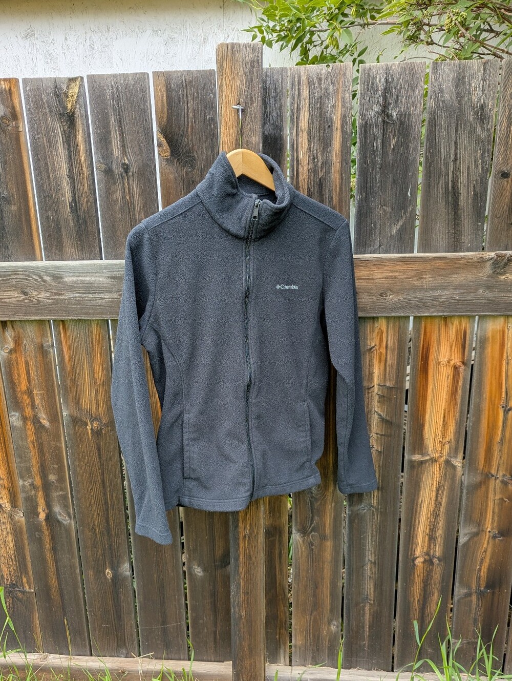 Columbia Black Fleece Jacket with White Logo